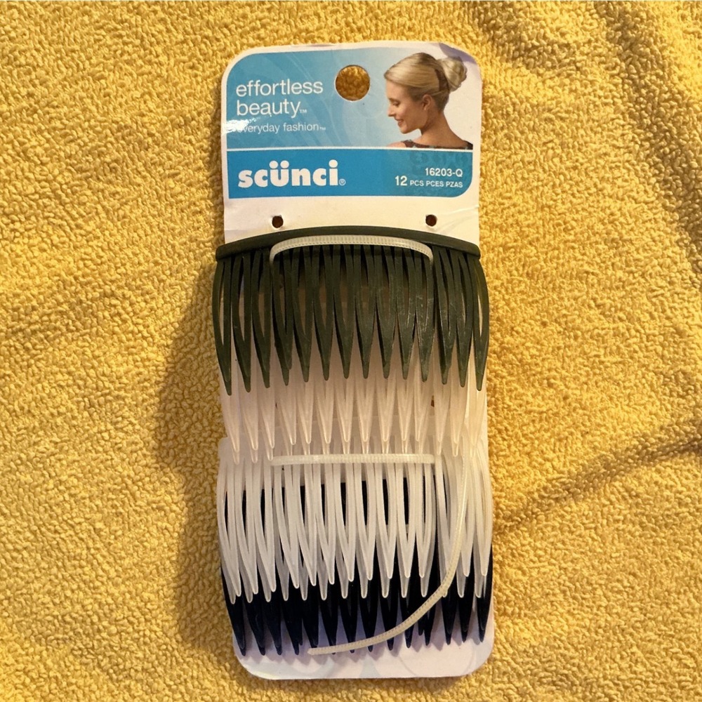 Scunci Hair Side Combs NWT Women 12pc VTG Effortless Beauty